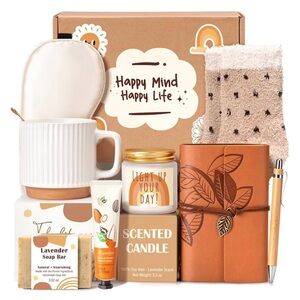 Cozy Gift Set with Mug, Candle, and Journal